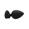 Ouch! Plug Bijou Anal silicone Heart Noir 8 x 4 cm